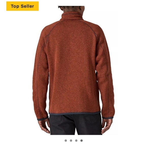 Patagonia Men's Medium Better Sweater 1/4 Zip Pullover Burnished Red NWT Jacket - Picture 9 of 9